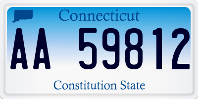 CT license plate AA59812