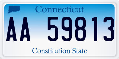 CT license plate AA59813