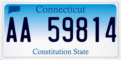 CT license plate AA59814