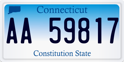 CT license plate AA59817