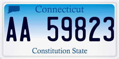 CT license plate AA59823