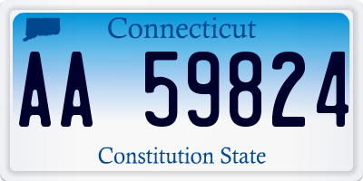 CT license plate AA59824