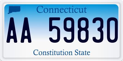 CT license plate AA59830