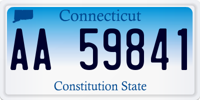 CT license plate AA59841