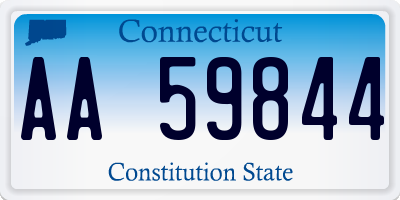 CT license plate AA59844