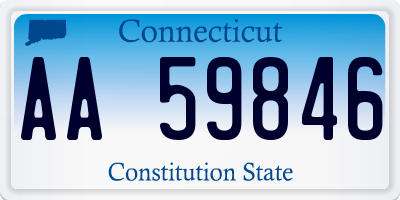 CT license plate AA59846