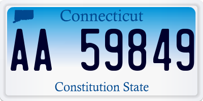 CT license plate AA59849