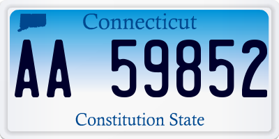 CT license plate AA59852