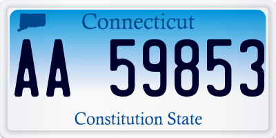 CT license plate AA59853