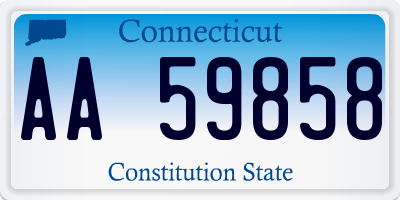 CT license plate AA59858