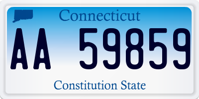 CT license plate AA59859