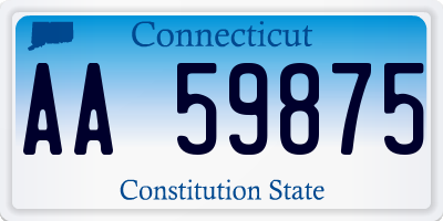 CT license plate AA59875