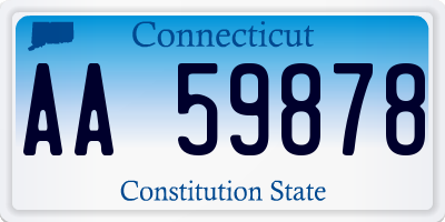 CT license plate AA59878