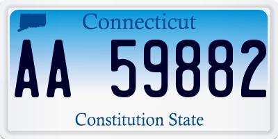 CT license plate AA59882