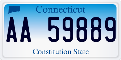 CT license plate AA59889