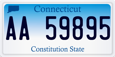 CT license plate AA59895