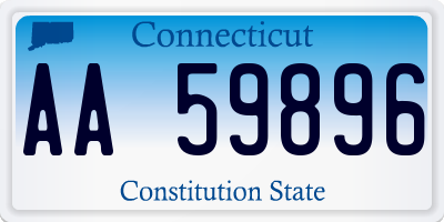 CT license plate AA59896