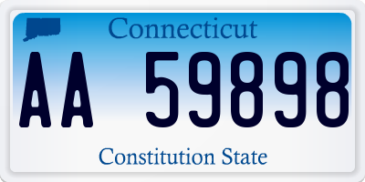 CT license plate AA59898