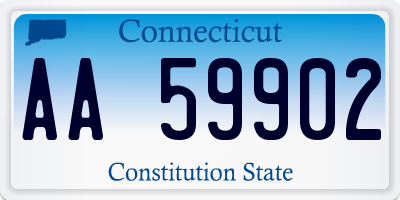 CT license plate AA59902