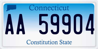 CT license plate AA59904