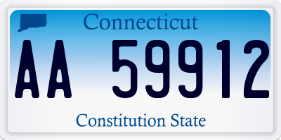 CT license plate AA59912