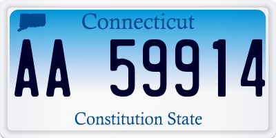 CT license plate AA59914