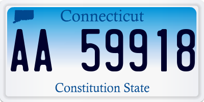 CT license plate AA59918