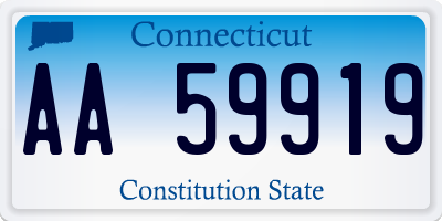 CT license plate AA59919