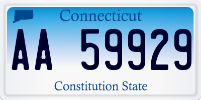 CT license plate AA59929