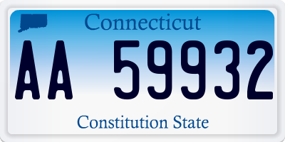 CT license plate AA59932