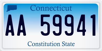 CT license plate AA59941