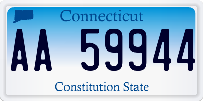 CT license plate AA59944