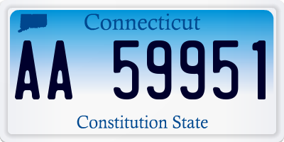 CT license plate AA59951