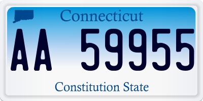 CT license plate AA59955