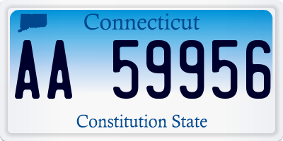 CT license plate AA59956