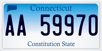 CT license plate AA59970