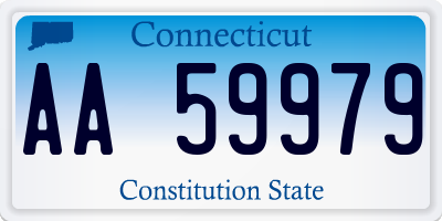 CT license plate AA59979