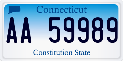 CT license plate AA59989