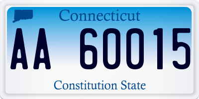 CT license plate AA60015