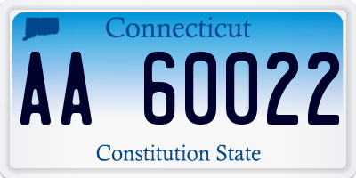 CT license plate AA60022