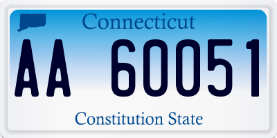 CT license plate AA60051