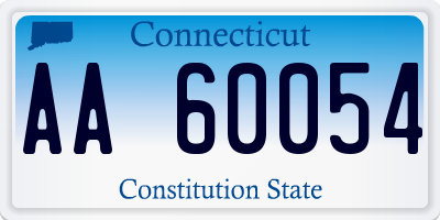 CT license plate AA60054