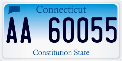 CT license plate AA60055