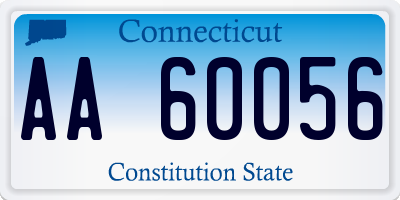 CT license plate AA60056