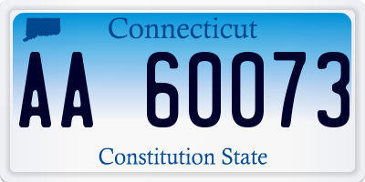 CT license plate AA60073