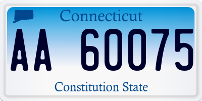 CT license plate AA60075