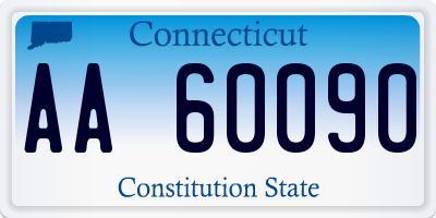 CT license plate AA60090