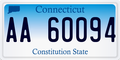 CT license plate AA60094