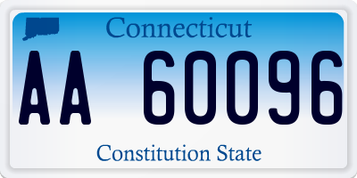 CT license plate AA60096