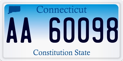 CT license plate AA60098